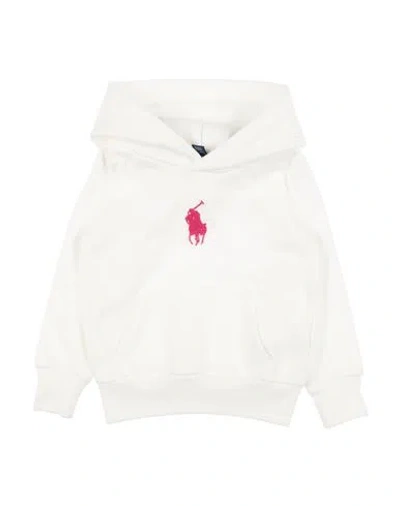 Polo Ralph Lauren Babies'  French Knot Big Pony Fleece Hoodie Toddler Girl Sweatshirt White Size 5 Cotton, Re
