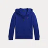 Polo Ralph Lauren Kids' French Terry Full-zip Hoodie In Classic Azure W/ Red