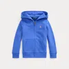 Polo Ralph Lauren French Terry Full-zip Hoodie In Scottsdale Blue W/ Poppy