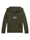 Polo Ralph Lauren Logo French Terry Hoodie In Green
