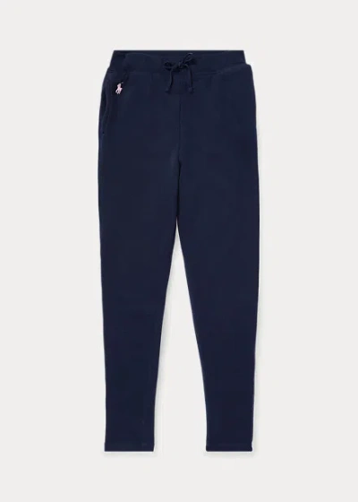 Polo Ralph Lauren Kids' French Terry Legging In Light Grey Heather