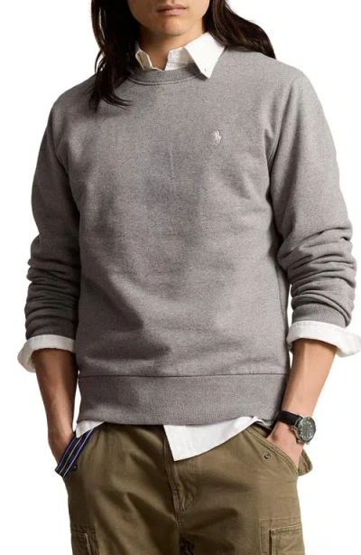 Polo Ralph Lauren French Terry Sweatshirt In Dark Vintage Heather
