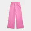 Polo Ralph Lauren Kids' French Terry Wide-leg Sweatpant In Laguna Pink W/multi