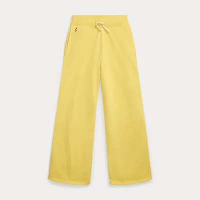 Polo Ralph Lauren Kids' French Terry Wide-leg Sweatpant In Yellow