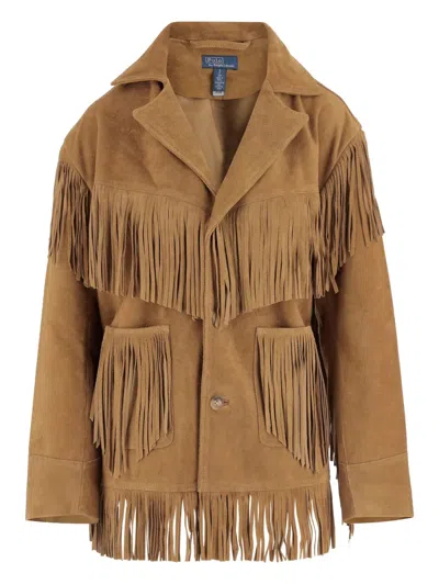 POLO RALPH LAUREN FRINGE SUEDE JACKET