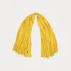Polo Ralph Lauren Fringe-trim Crinkled Scarf In Canary Yellow