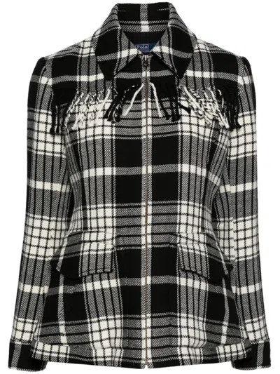 POLO RALPH LAUREN FRINGE-TRIM WOOL JACKET