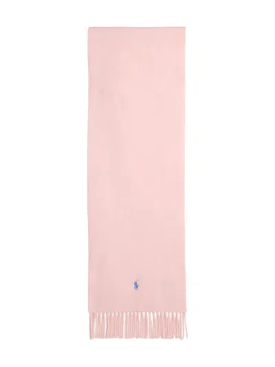 Polo Ralph Lauren Fringed Scarf In Pink