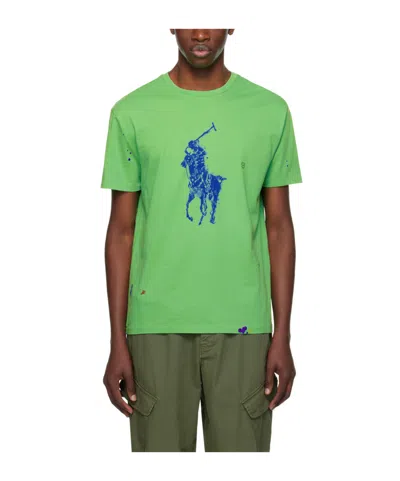 Polo Ralph Lauren Front Logo T-shirt In Green