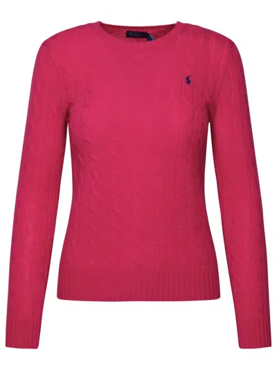 Polo Ralph Lauren Fuchsia Cashmere Blend Sweater In Fucsia