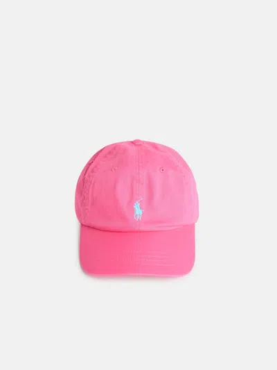 Polo Ralph Lauren Kids' Fuchsia Cotton Cap In Pink