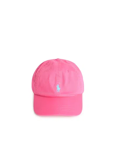 Polo Ralph Lauren Fuchsia Cotton Cap In Pink
