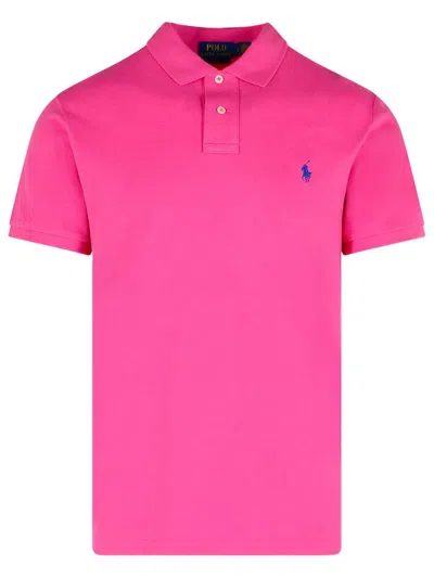 Polo Ralph Lauren Fuchsia Cotton Polo Shirt In Pink