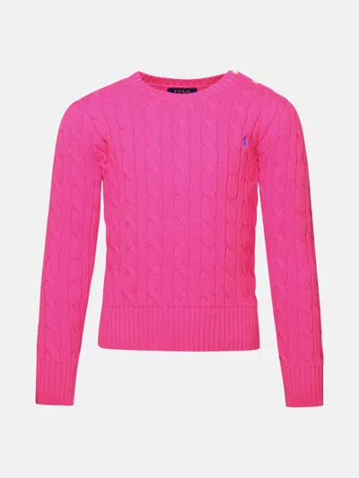 Polo Ralph Lauren Fuchsia Cotton Sweater In Pink