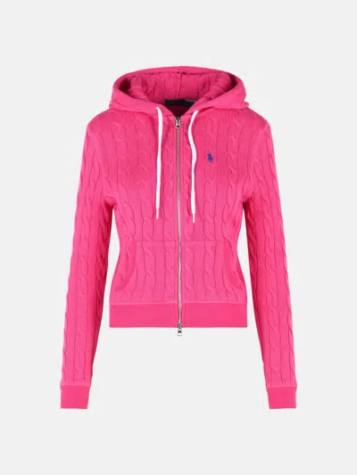 Polo Ralph Lauren Fuchsia Cotton Sweatshirt In Pink