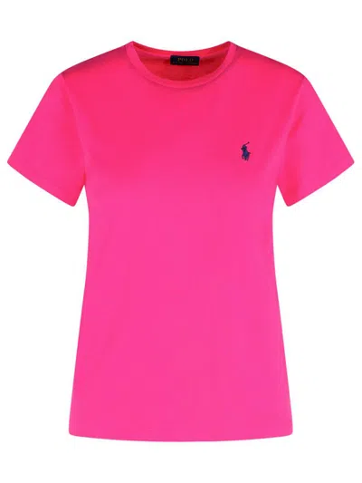Polo Ralph Lauren Fuchsia Cotton T-shirt In Purple