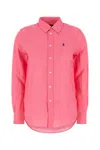 Polo Ralph Lauren Fuchsia Linen Shirt In Pink