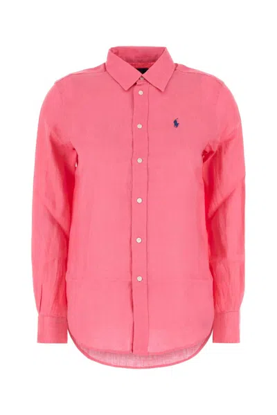 POLO RALPH LAUREN POLO RALPH LAUREN FUCHSIA LINEN SHIRT