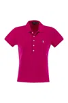 Polo Ralph Lauren Dark Pink Pony Logo-embroidered Polo Shirt