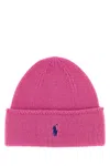 Polo Ralph Lauren Fuchsia Wool Beanie Hat In Pink
