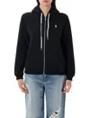 Polo Ralph Lauren Felpa In Misto Cotone Nero Donna