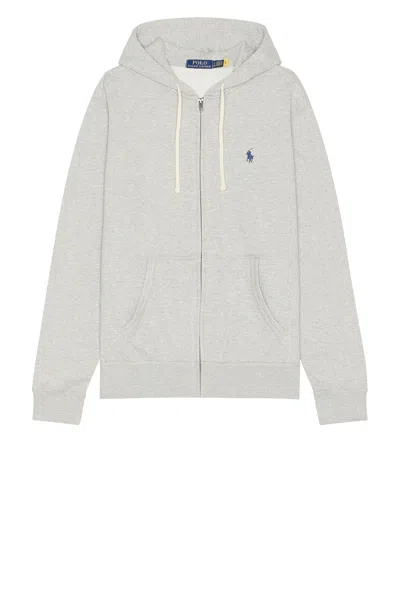 Polo Ralph Lauren Full Zip Hoodie In Andover Heather