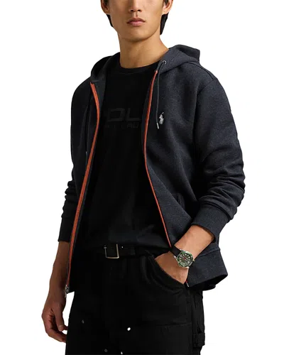 Polo Ralph Lauren Full Zip Hoodie In Black Marl Heather