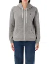 Polo Ralph Lauren Polo Pony-embroidered Zip-up Hoodie In Gray