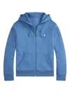 Polo Ralph Lauren Full-zip Logo-embroidery Hoodie In Blue