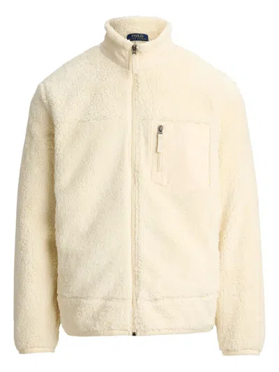 Polo Ralph Lauren Full-zip Mockneck Sweatshirt In Orange