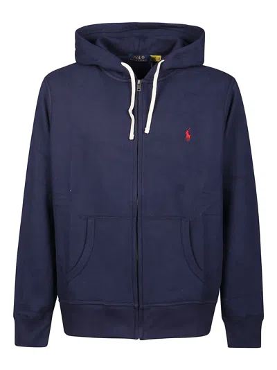 Polo Ralph Lauren Rl Fleece L/s Sweatshirt W/hood In Cruise Navy