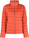 Polo Ralph Lauren Funnel-neck Quilted Jacket In Orange