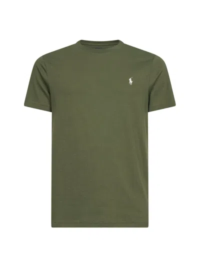 Polo Ralph Lauren Garden Trail Jersey Custom Slim-fit Crewneck T-shirt In Green