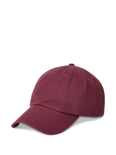 Polo Ralph Lauren Garment Dyed Cap In Burgundy