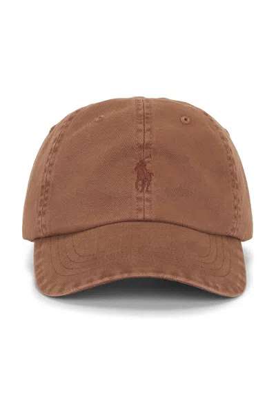 Polo Ralph Lauren Garment Dyed Chino Sport Cap In Brown