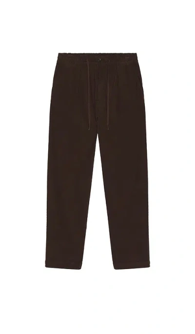 Polo Ralph Lauren Garment Dyed Corduroy Prepster Pleated Pant In Brown