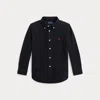 Polo Ralph Lauren Kids' Garment-dyed Cotton Oxford Shirt In Polo Black
