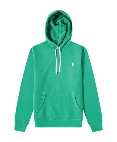 Polo Ralph Lauren Garment-dyed Fleece Hoodie In Green