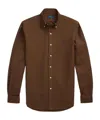 Polo Ralph Lauren Long Sleeve Sport Shirt In Brown