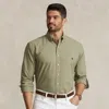 Polo Ralph Lauren Garment-dyed Oxford Shirt In Sage Green Dnu