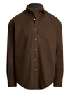 Polo Ralph Lauren Brushed Twill Sport Shirt Alpine Brown Heather In Brown
