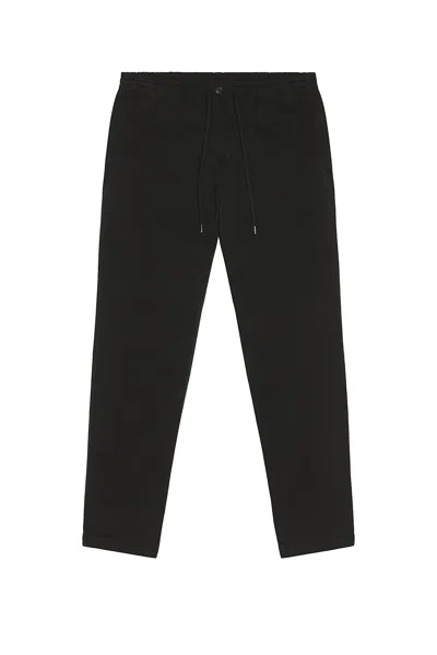 Polo Ralph Lauren Garment Dyed Stretch Twill Flat Front Prepster Pant In Black