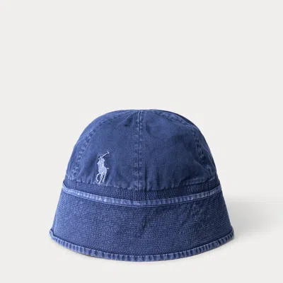 Polo Ralph Lauren Garment-dyed Twill Bucket Hat In Navy