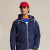 Polo Ralph Lauren Garment-dyed Twill Hooded Jacket In Blue