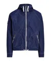 Polo Ralph Lauren Garment-dyed Twill Hooded Jacket In Navy Blue/white