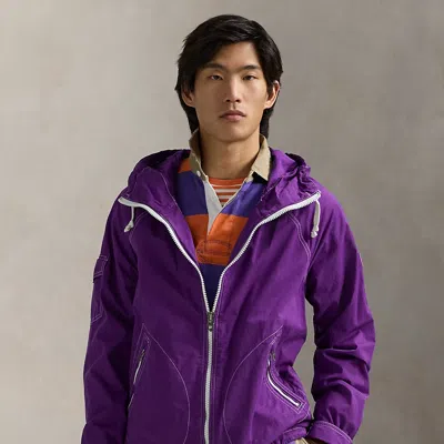 Polo Ralph Lauren Garment-dyed Twill Hooded Jacket In Opulent Purple