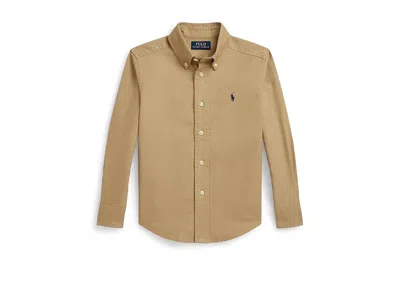 Polo Ralph Lauren Garment-dyed Cotton Oxford Shirt (toddler/little Kid) Boy's Clothing Vintage Khaki : 2t Toddler In Brown