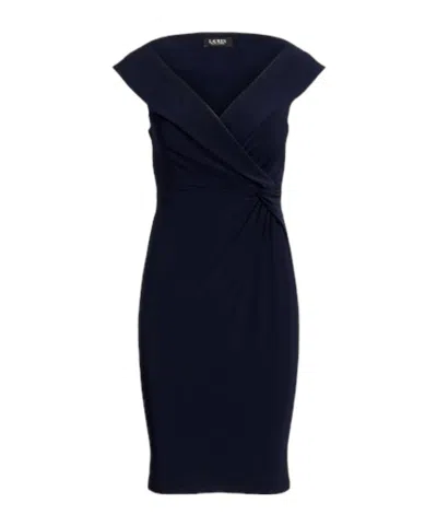 Polo Ralph Lauren Gathered-detail Sleeveless Mini Dress In Black