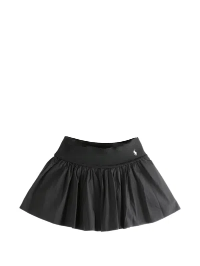 Polo Ralph Lauren Gathered Mini Skirt In Schwarz