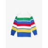 Polo Ralph Lauren Gby Striped-print Cotton-jersey Shirt 4-14 Years Paper White Multi In Paper White Multi